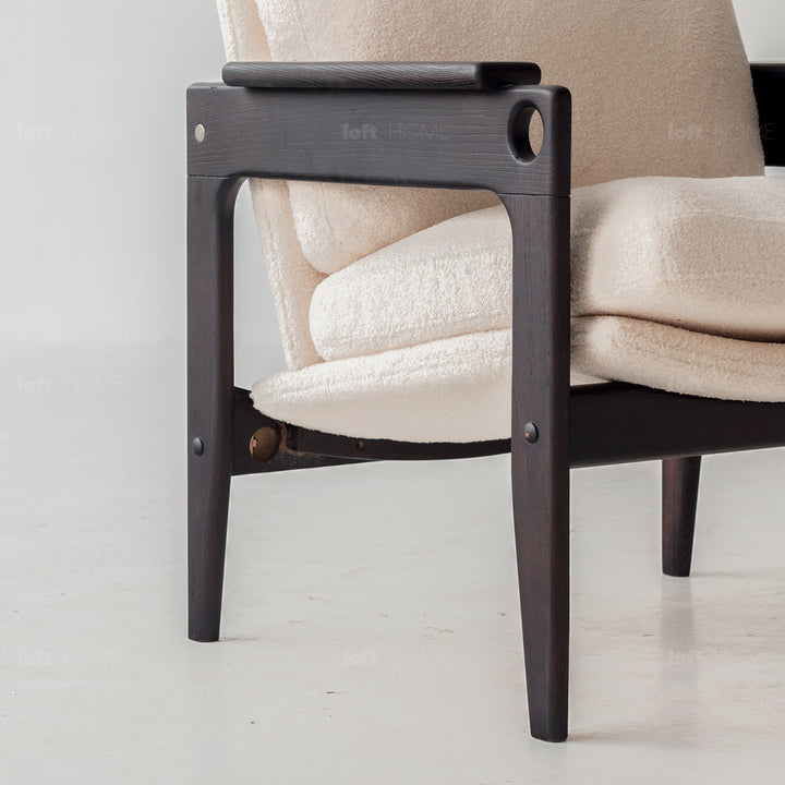 Japandi Boucle Fabric 1 Seater Sofa MVIEW Conceptual