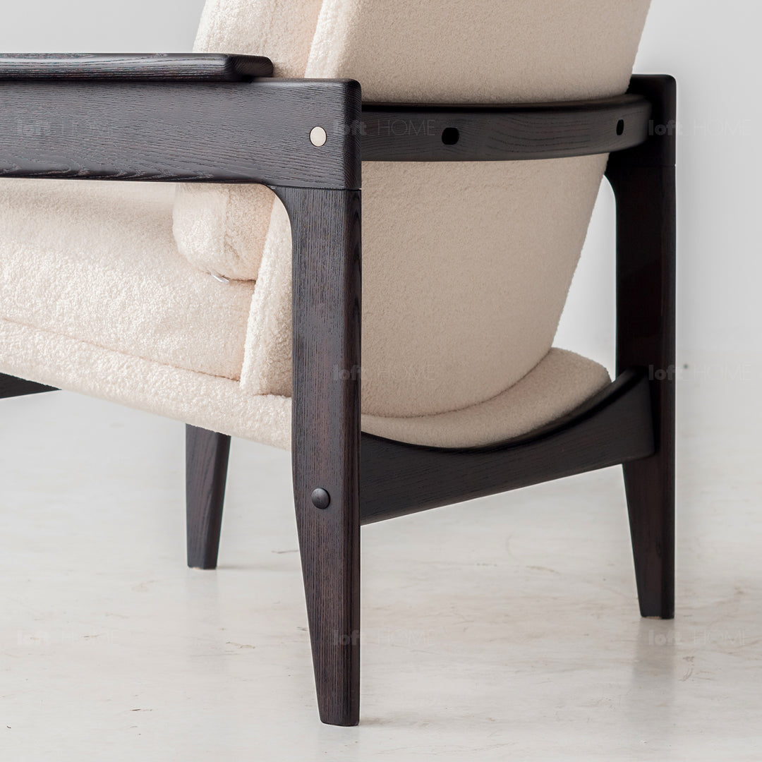 Japandi Boucle Fabric 1 Seater Sofa MVIEW Situational