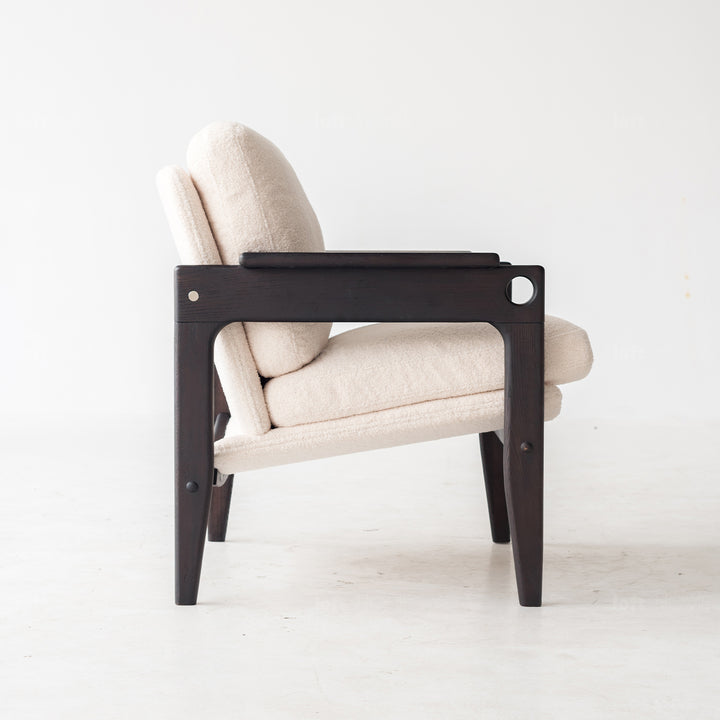 Japandi Boucle Fabric 1 Seater Sofa MVIEW In-context