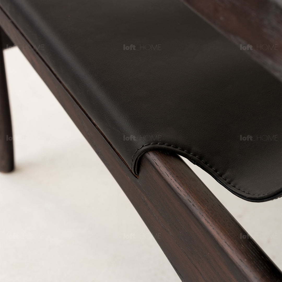 Japandi Leather 1 Seater Sofa KERRY Detail