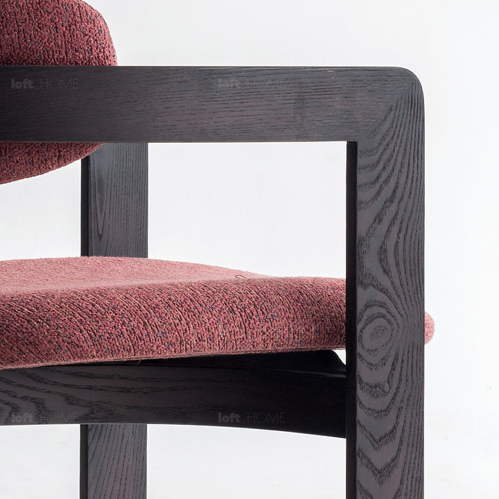 Japandi Boucle Fabric Dining Chair SEMI CIRCLE Conceptual