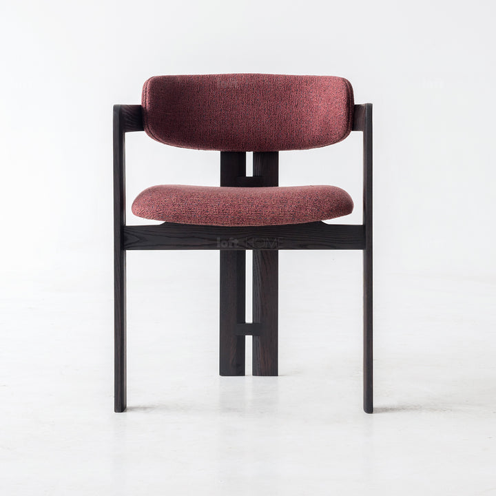 Japandi Boucle Fabric Dining Chair SEMI CIRCLE In-context