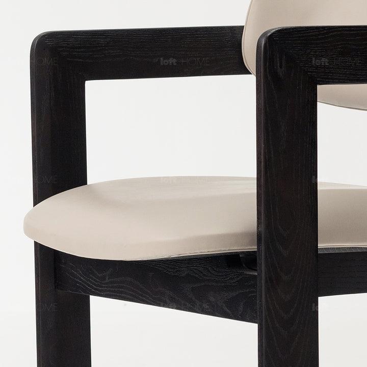 Japandi Boucle Fabric Dining Chair SEMI CIRCLE Detail 10