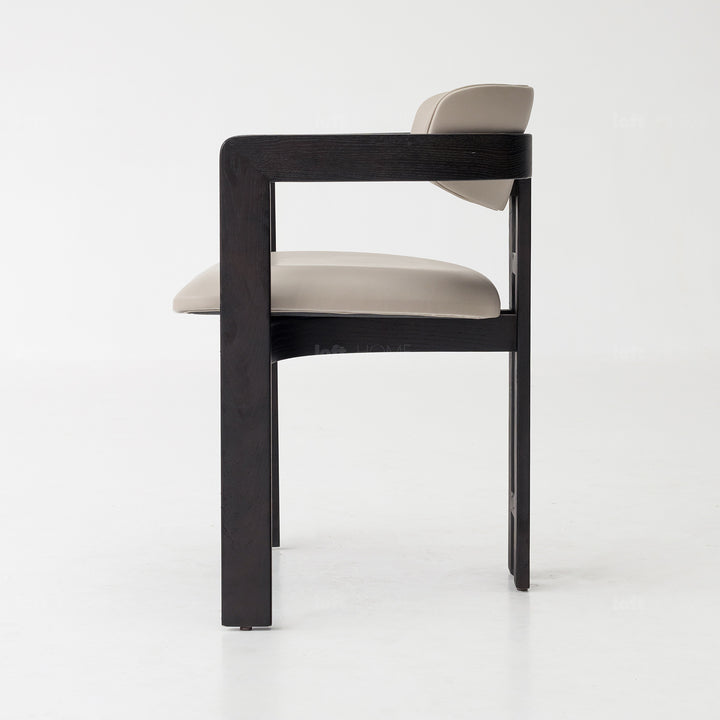 Japandi Boucle Fabric Dining Chair SEMI CIRCLE Detail 4