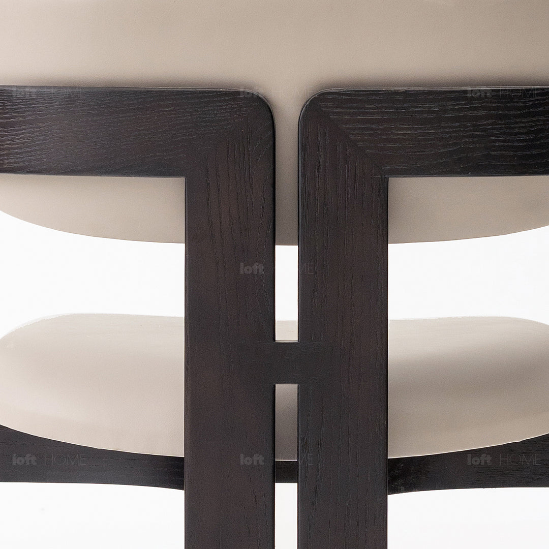 Japandi Boucle Fabric Dining Chair SEMI CIRCLE Detail 9