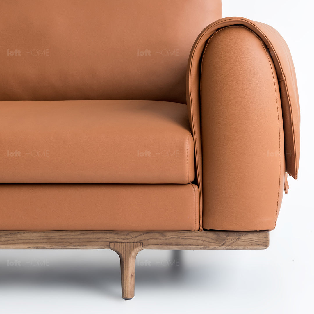 Japandi Leather 3 Seater Sofa JOURNEY Panoramic