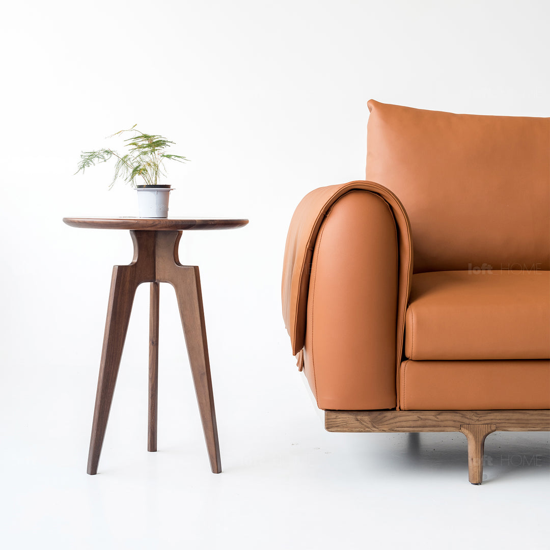 Japandi Leather 3 Seater Sofa JOURNEY Color Variant