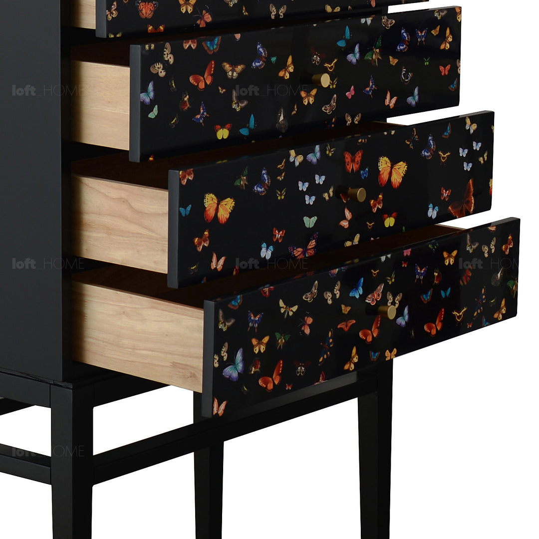 Eclectic Wood Storage Cabinet FLUTTER Still Life
