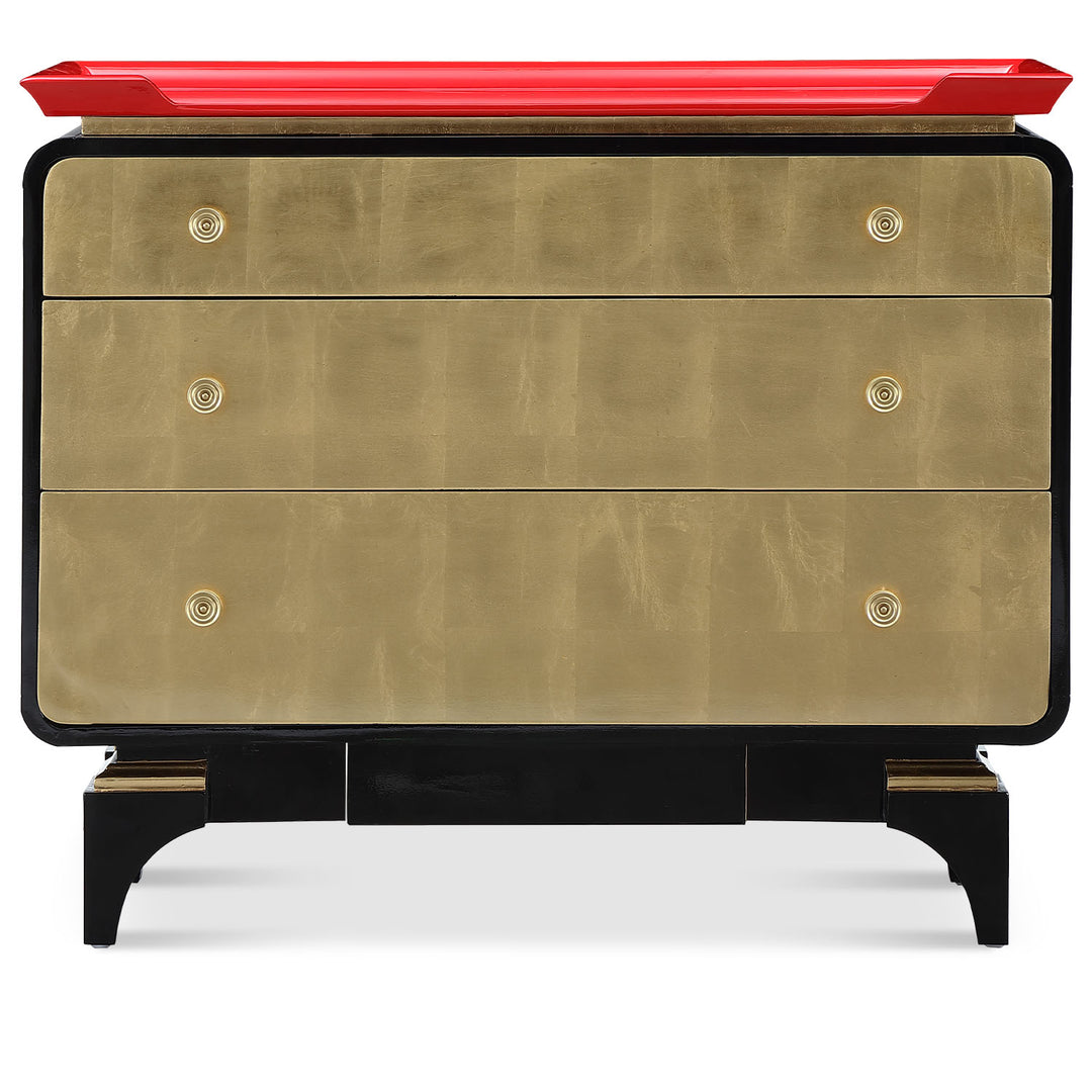 Eclectic Wood Drawer Cabinet NOIRGOLD Situational