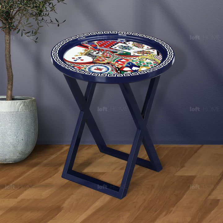 Eclectic Wood Side Table BIRDSONGBLISS Color Variant