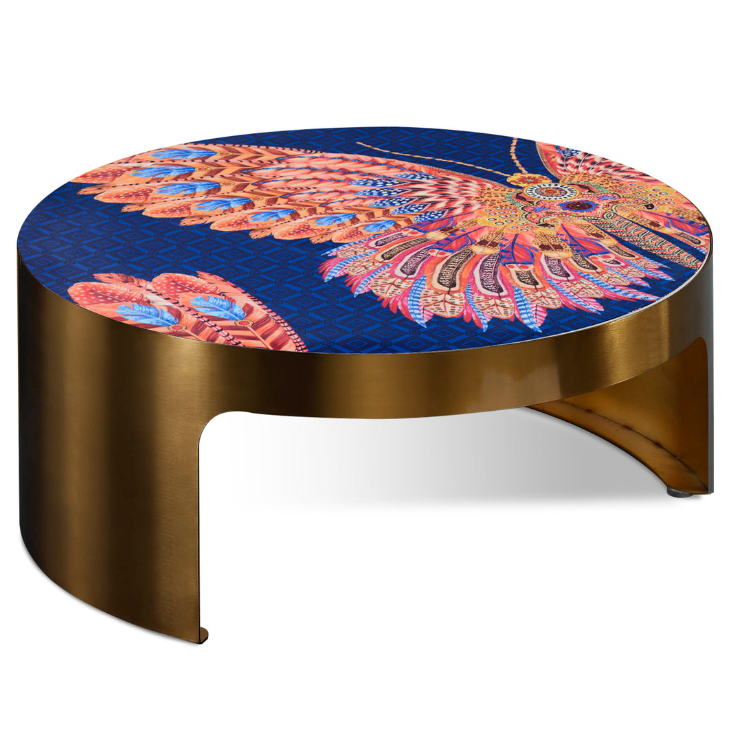 Eclectic Steel Coffee Table BUTTERFLY White Background