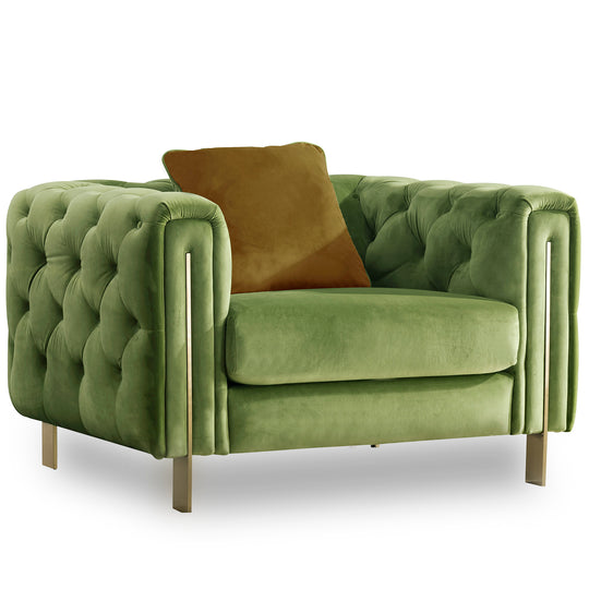 Vintage Velvet Fabric 1 Seater Sofa DUZZLE