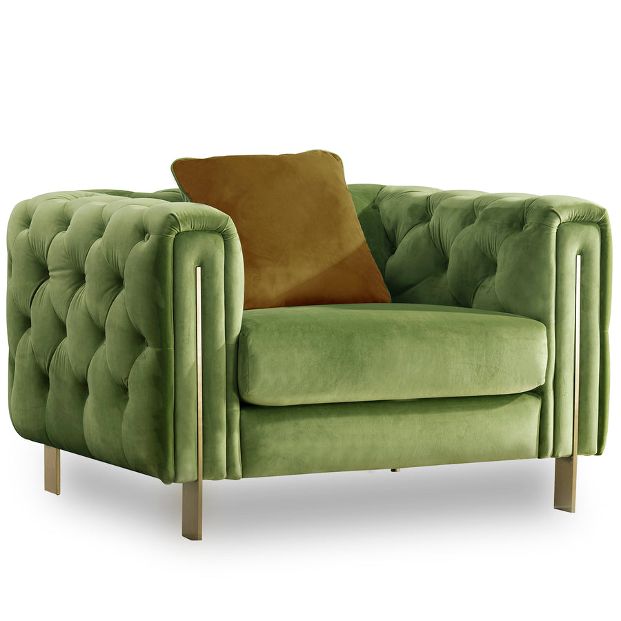 Vintage Velvet Fabric 1 Seater Sofa DUZZLE