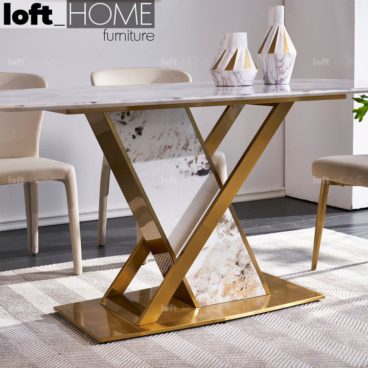 Modern Sintered Stone Dining Table ALEX Color Variant