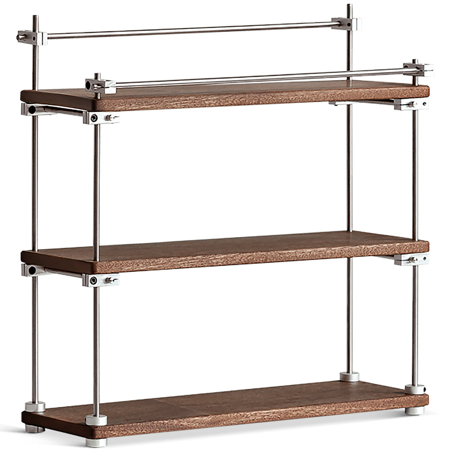 Industrial Sapele Wood Stainless Steel Shelf PACKER