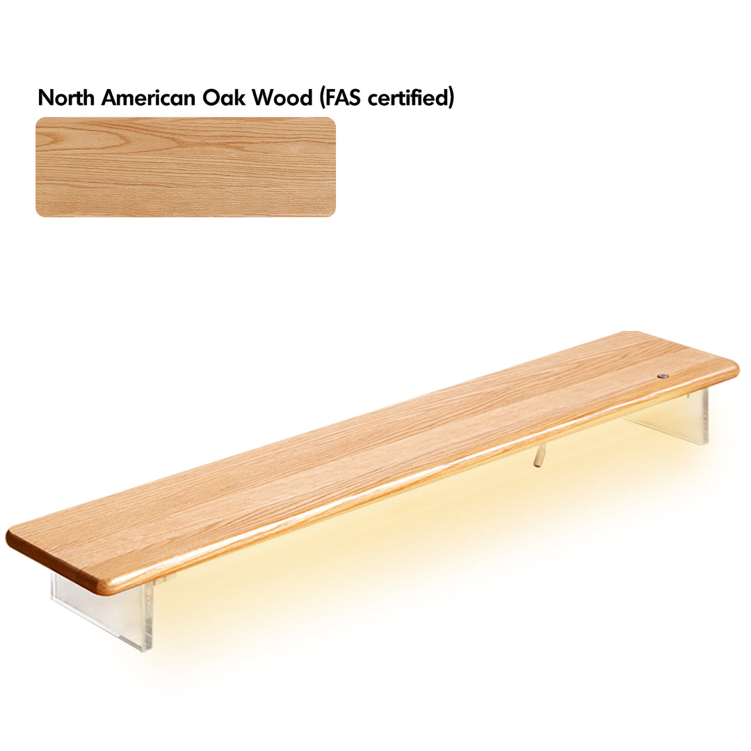 Scandinavian wood desktop monitor stand shelf aeris conceptual design.