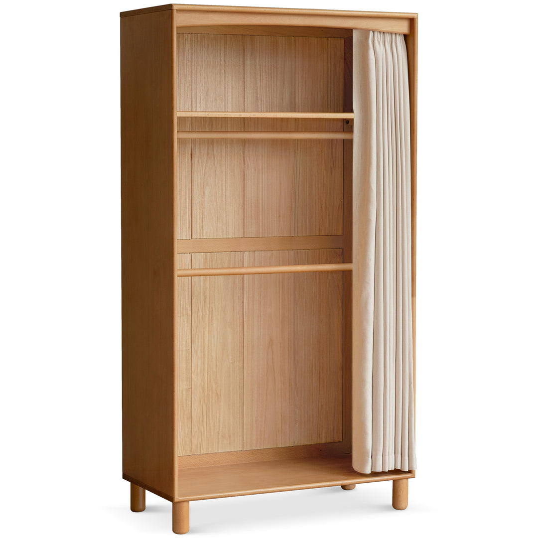 Scandinavian beech wood wardrobe peblo conceptual design.