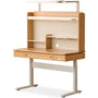 Scandinavian Beech Wood Electric Height Adjustable Kids Study Table With Intergrated LED Light ORBITA