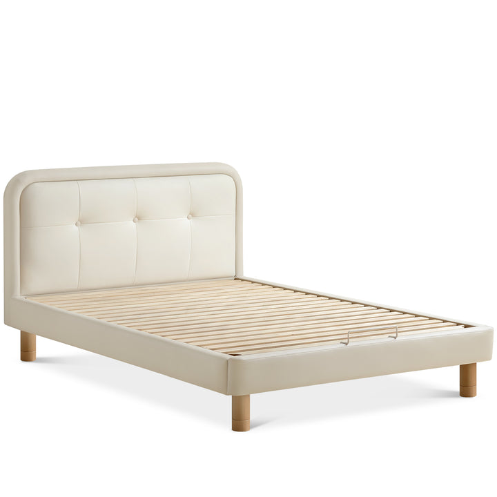 Modern microfiber leather kids bed cradle detail 5.