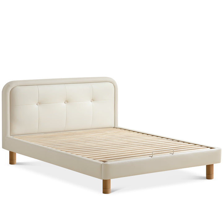 Modern microfiber leather kids bed cradle detail 7.