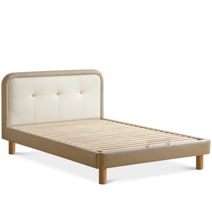 Modern microfiber leather kids bed cradle situational feels.