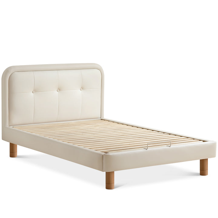 Modern microfiber leather kids bed cradle detail 2.