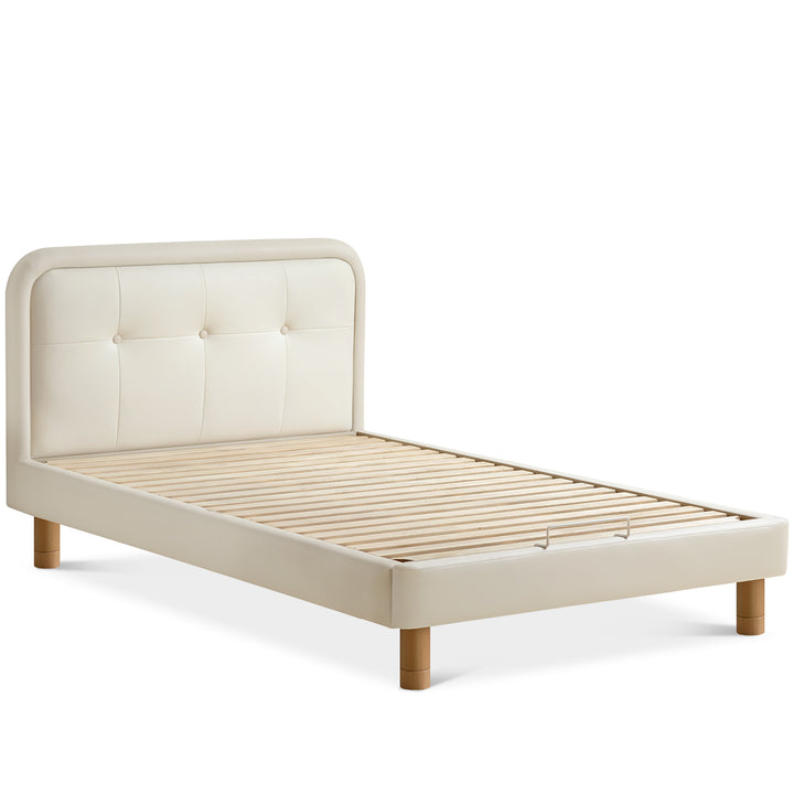 Modern microfiber leather kids bed cradle detail 3.