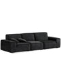 Minimalist Chenille Velvet Fabric 4 Seater Sofa TUFTY TIME