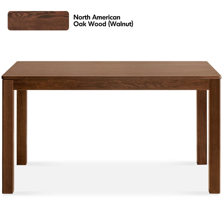 Scandinavian oak wood dining table walden layered structure.