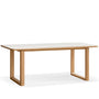 Scandinavian Oak Wood Sintered Stone Dining Table ANCHOR