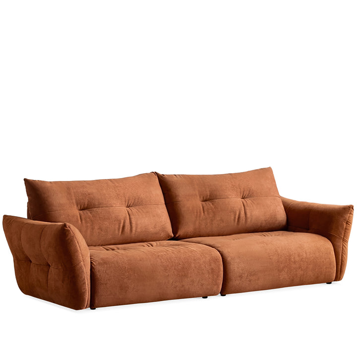 Cream fabric 3 seater sofa mochi detail 8.