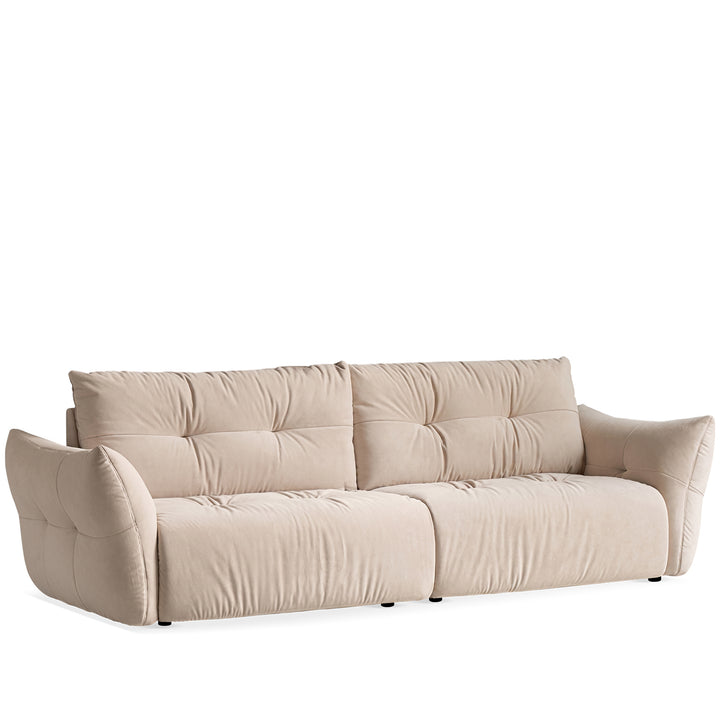 Cream fabric 4 seater sofa mochi detail 3.