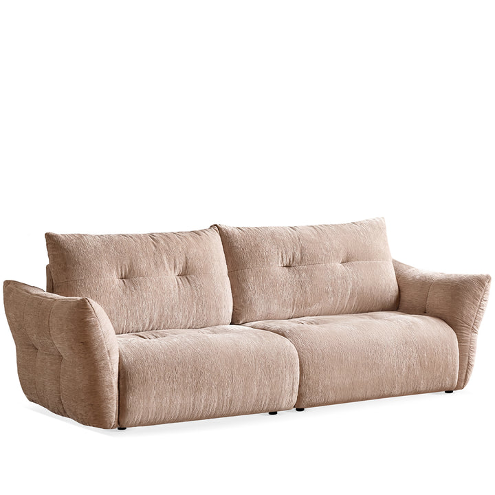 Cream fabric 4 seater sofa mochi detail 10.
