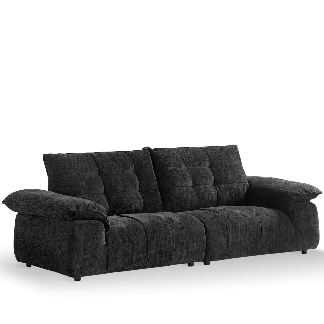 Cream chenille velvet fabric 4 seater sofa coconut situational feels.