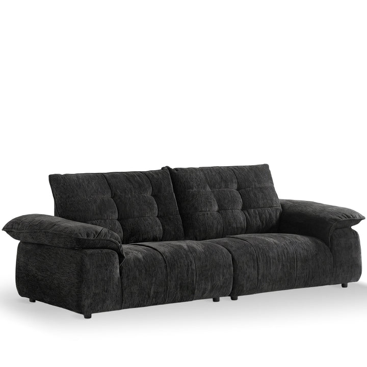 Cream chenille velvet fabric 4 seater sofa coconut situational feels.