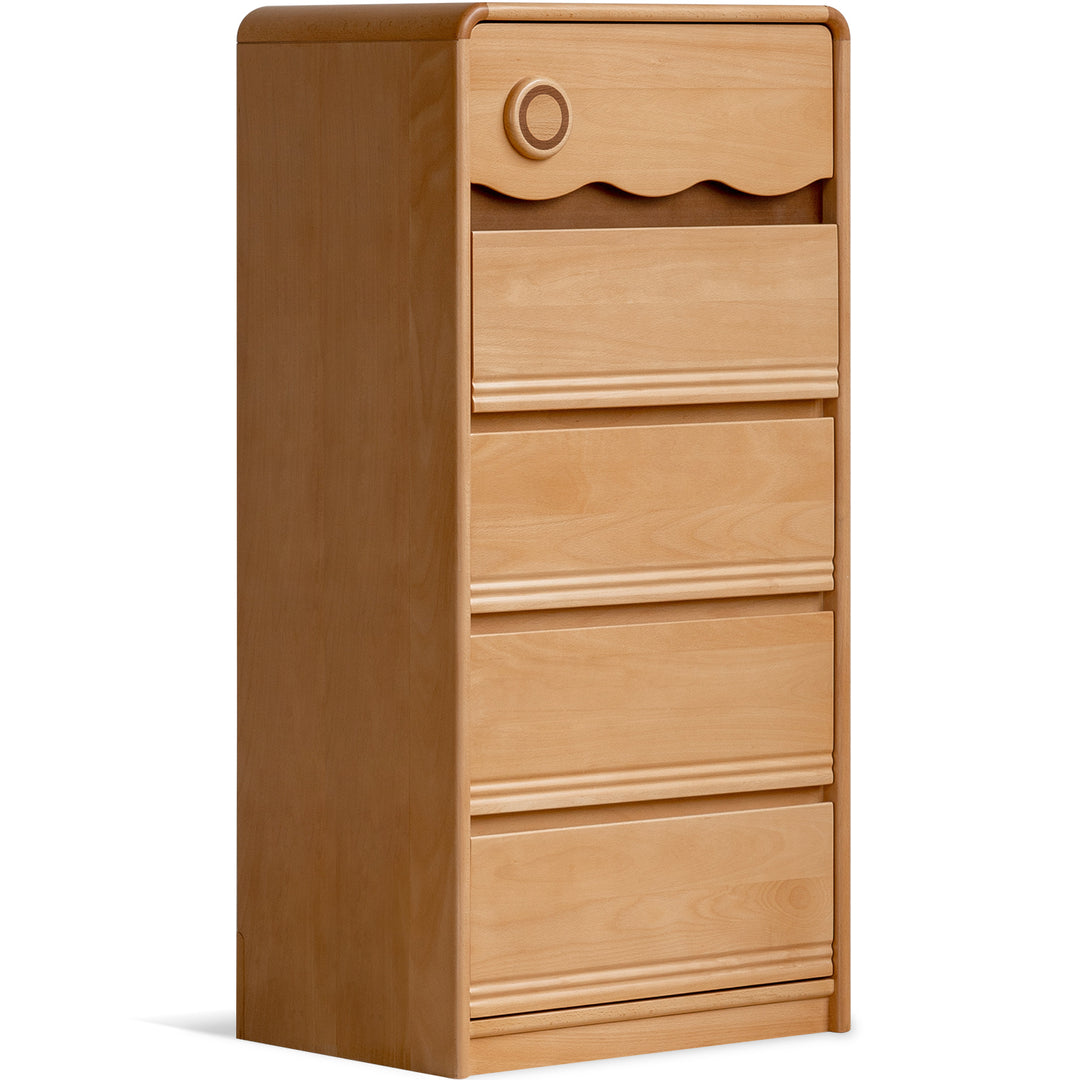 Scandinavian beech wood kids chest of drawers creamy situational feels.