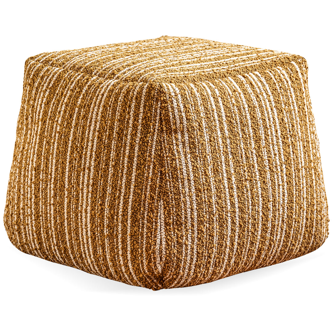 Cream Boucle Fabric Ottoman CARRY