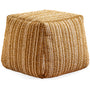 Cream Boucle Fabric Ottoman CARRY