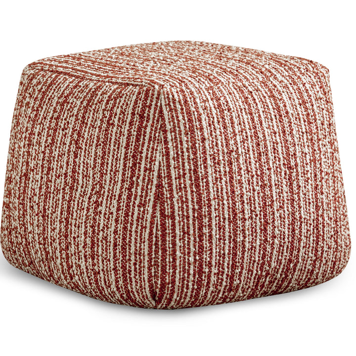 Cream Boucle Fabric Ottoman CARRY