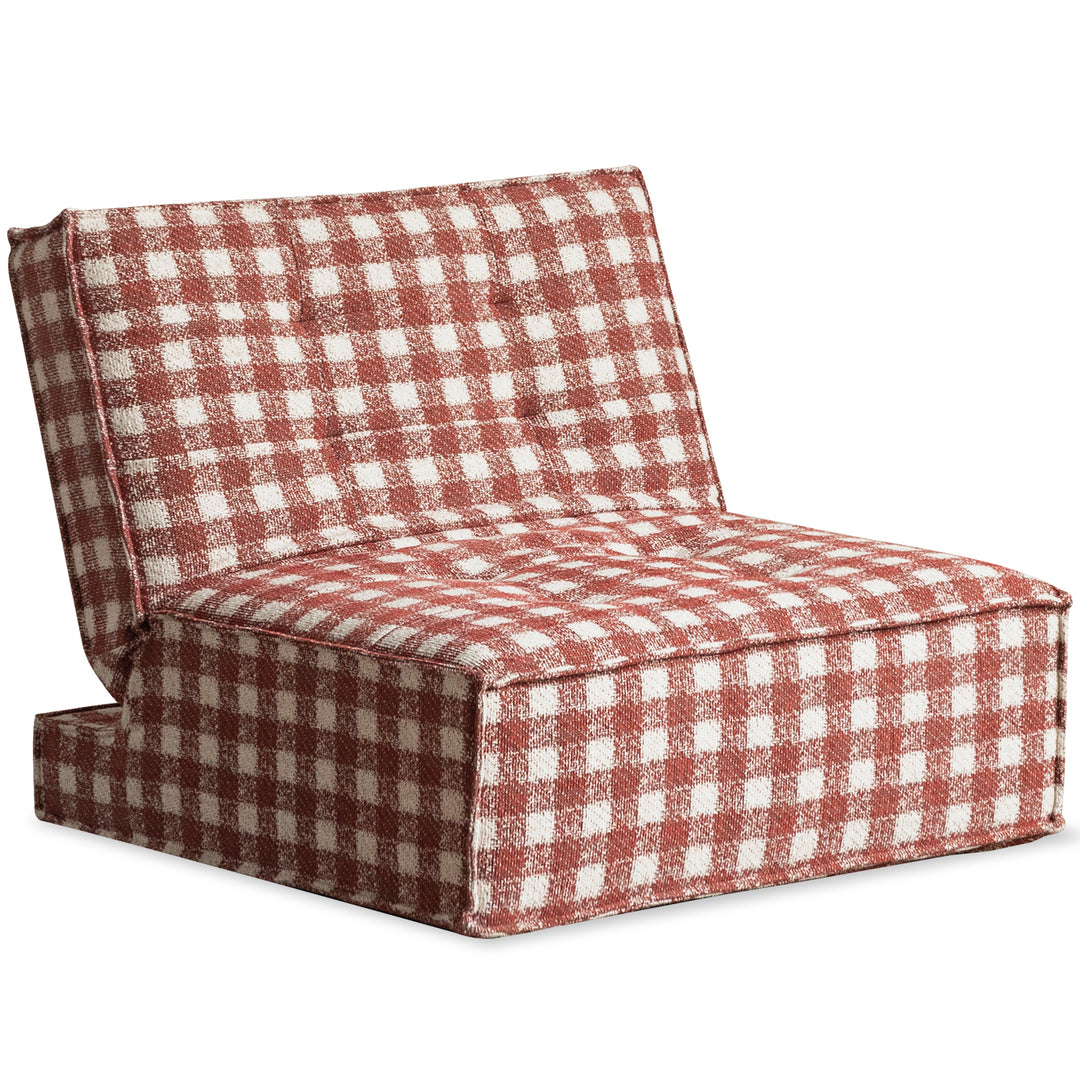Bauhaus chenille velvet fabric 1 seater sofa bed drift detail 5.