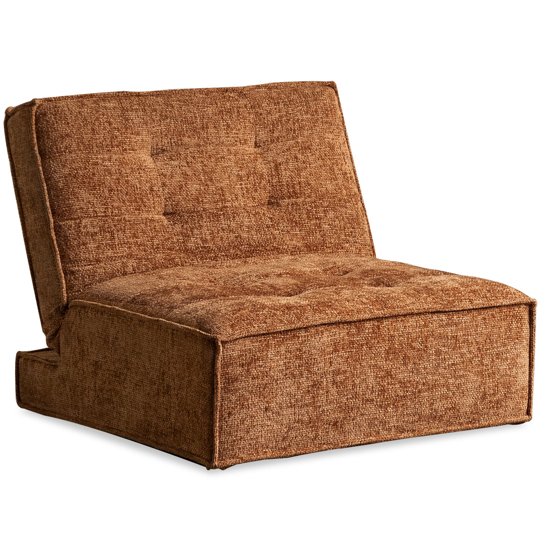 Bauhaus chenille velvet fabric 1 seater sofa bed drift detail 7.