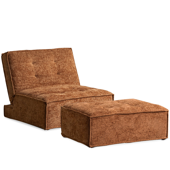 Bauhaus chenille velvet fabric 1 seater sofa bed drift detail 8.