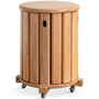Scandinavian Rubber Wood Stackable Stool With Wheels FRIDAY