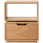 Scandinavian Oak Wood Revolving Side Table TWIST