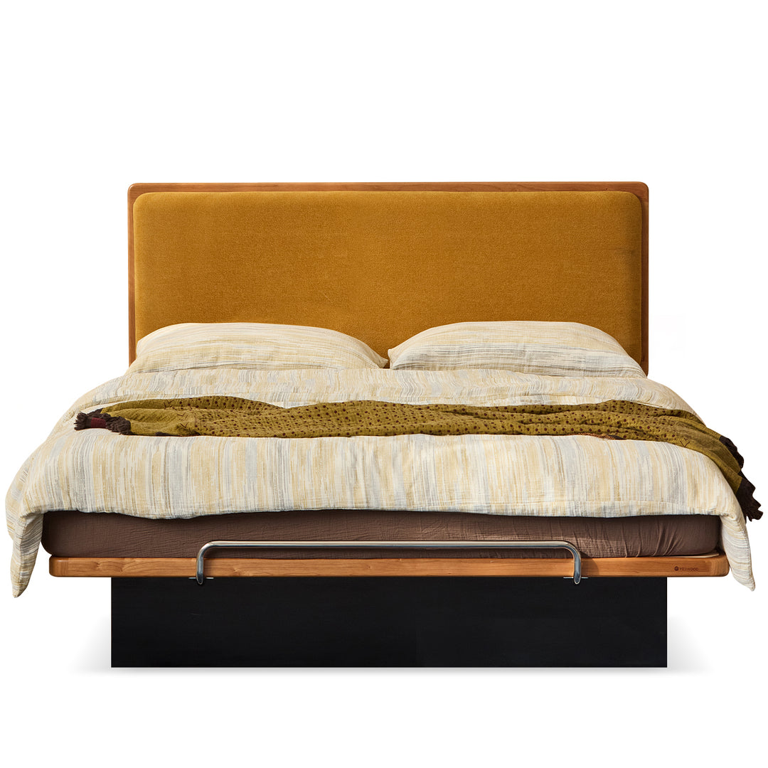 Bauhaus cherry wood storage bed film conceptual design.