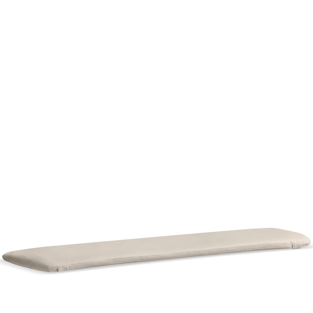 Scandinavian removable padded bench cushion cheese detail 5.