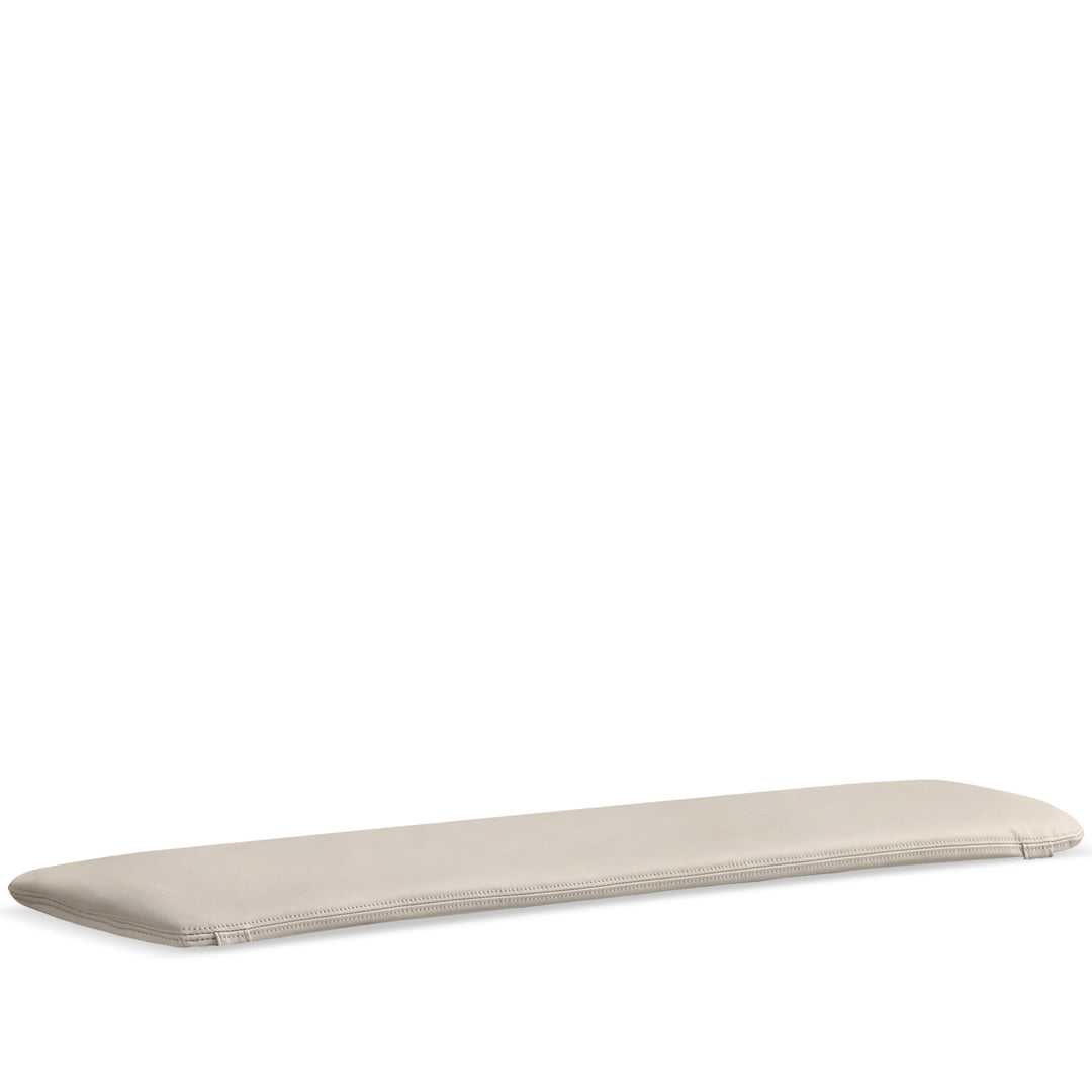 Scandinavian removable padded bench cushion cheese detail 7.