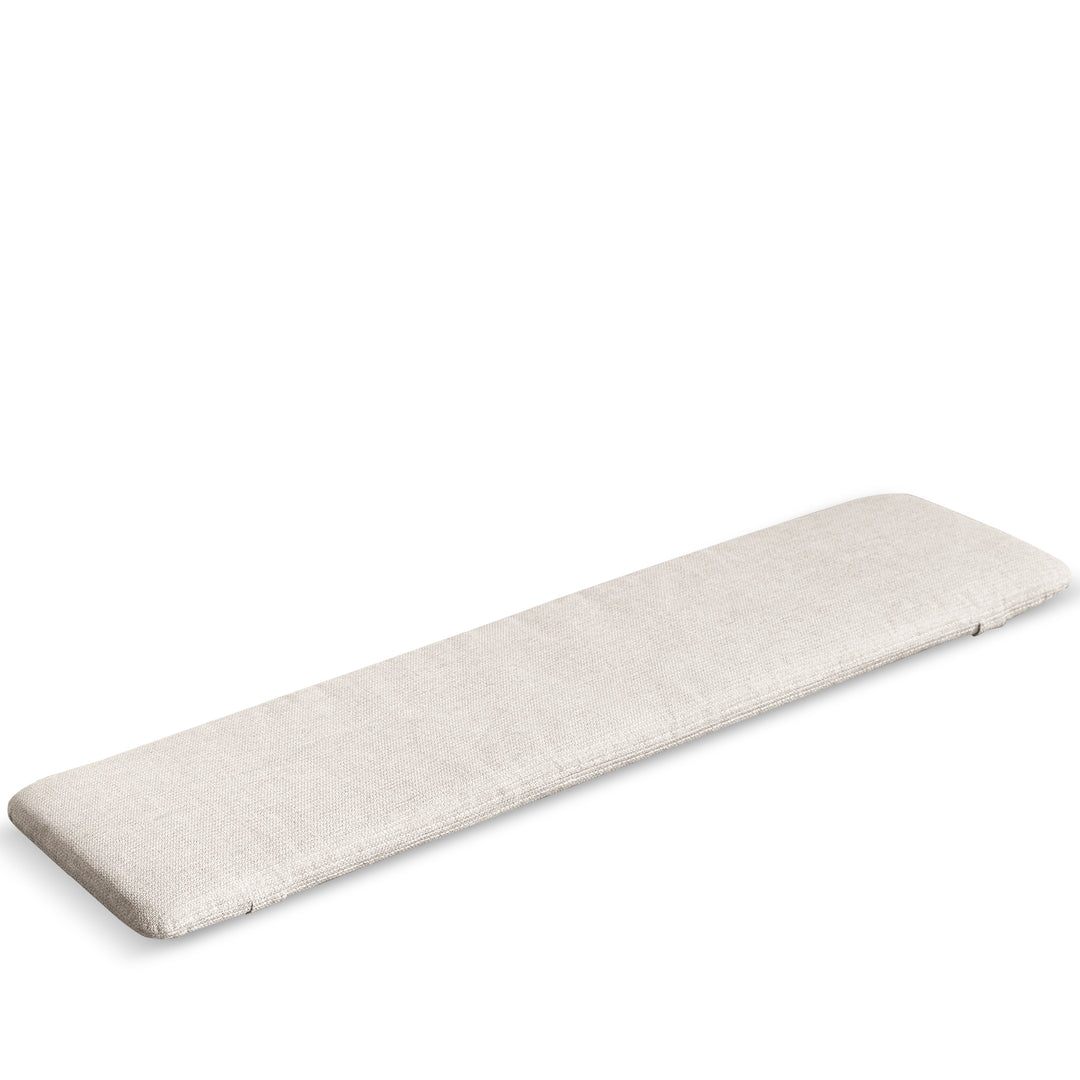 Scandinavian removable padded bench cushion cheese detail 3.