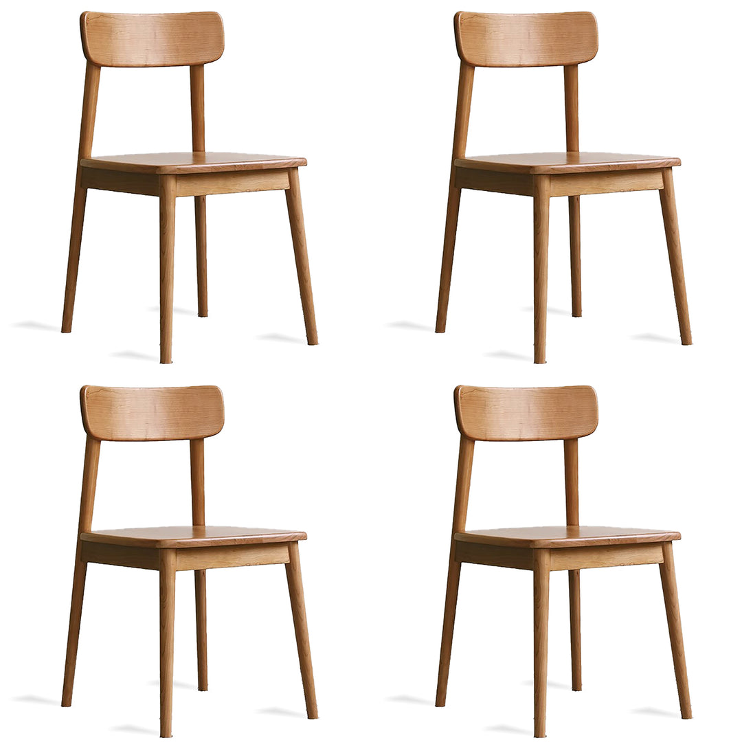 Scandinavian Cherry Wood Dining Chair GREEN