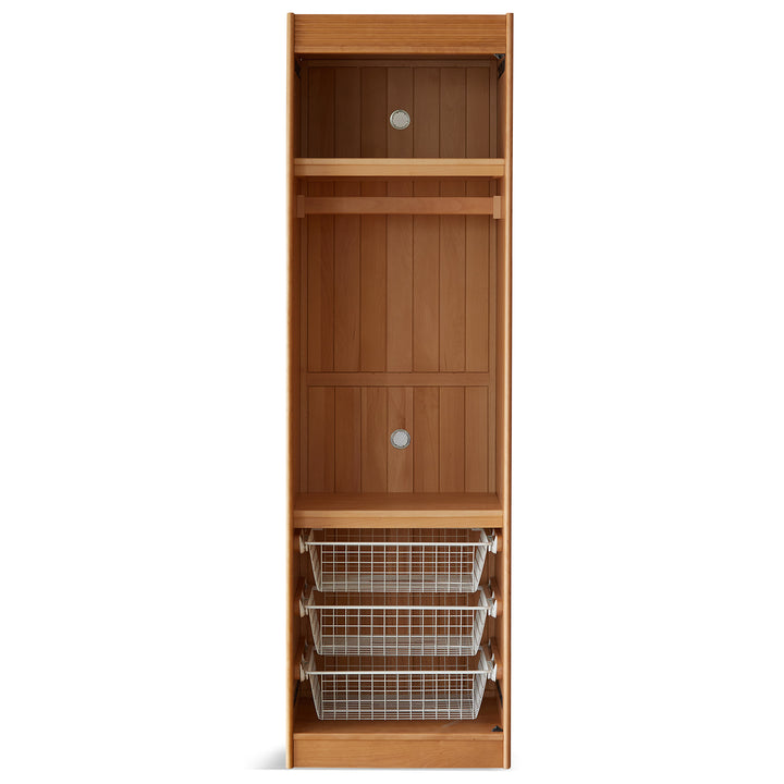Scandinavian cherry wood sliding door wardrobe nava conceptual design.